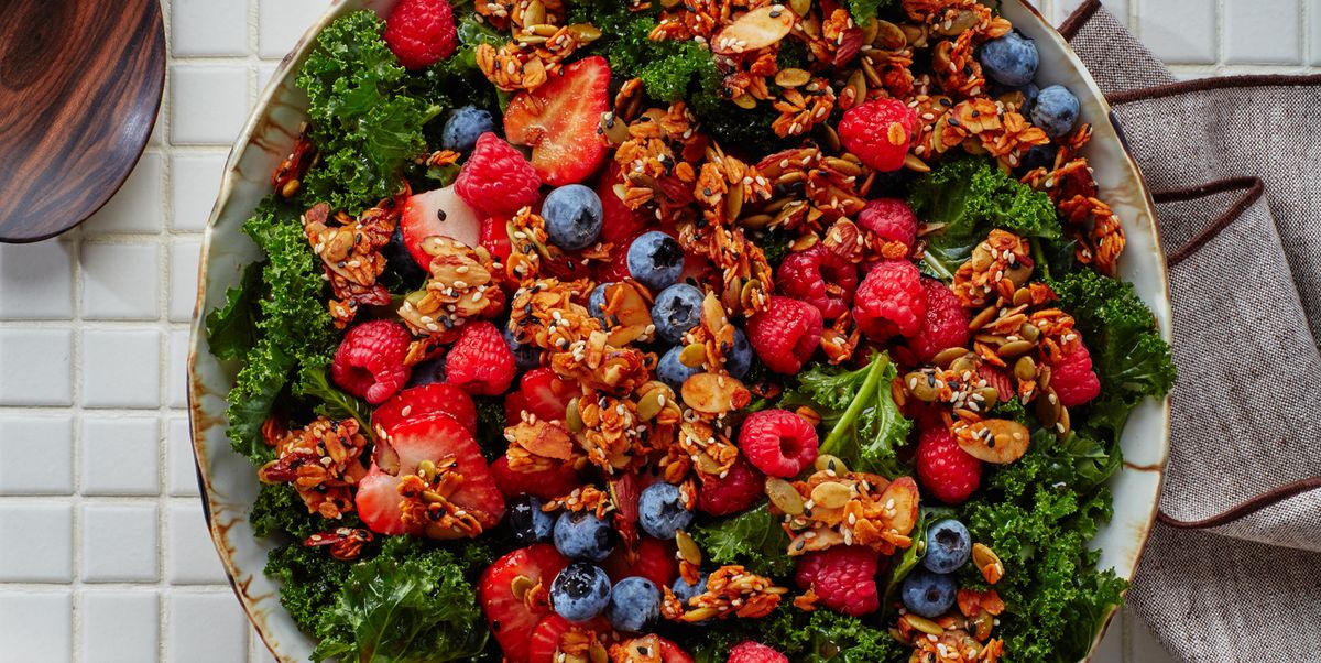 Kale & Berry Salad With Granola “Croutons”