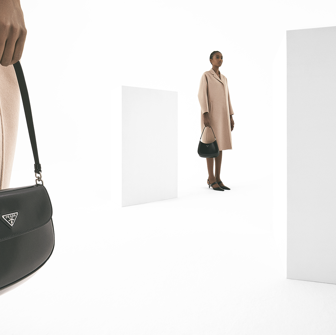 2020 Prada Cleo Shoulder Bag in Aqua Brushed Leather