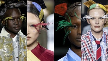 thom browne fall 2025 eyelashes