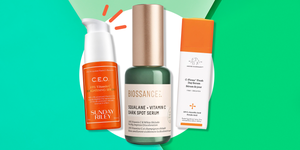 ceo sunday riley vitamin c brightening serum biossance squalane vitamin c dark spot serum and drunk elephant v firma fresh day serum