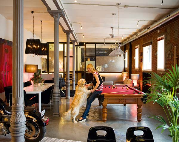 vista del precioso loft desde la cocina