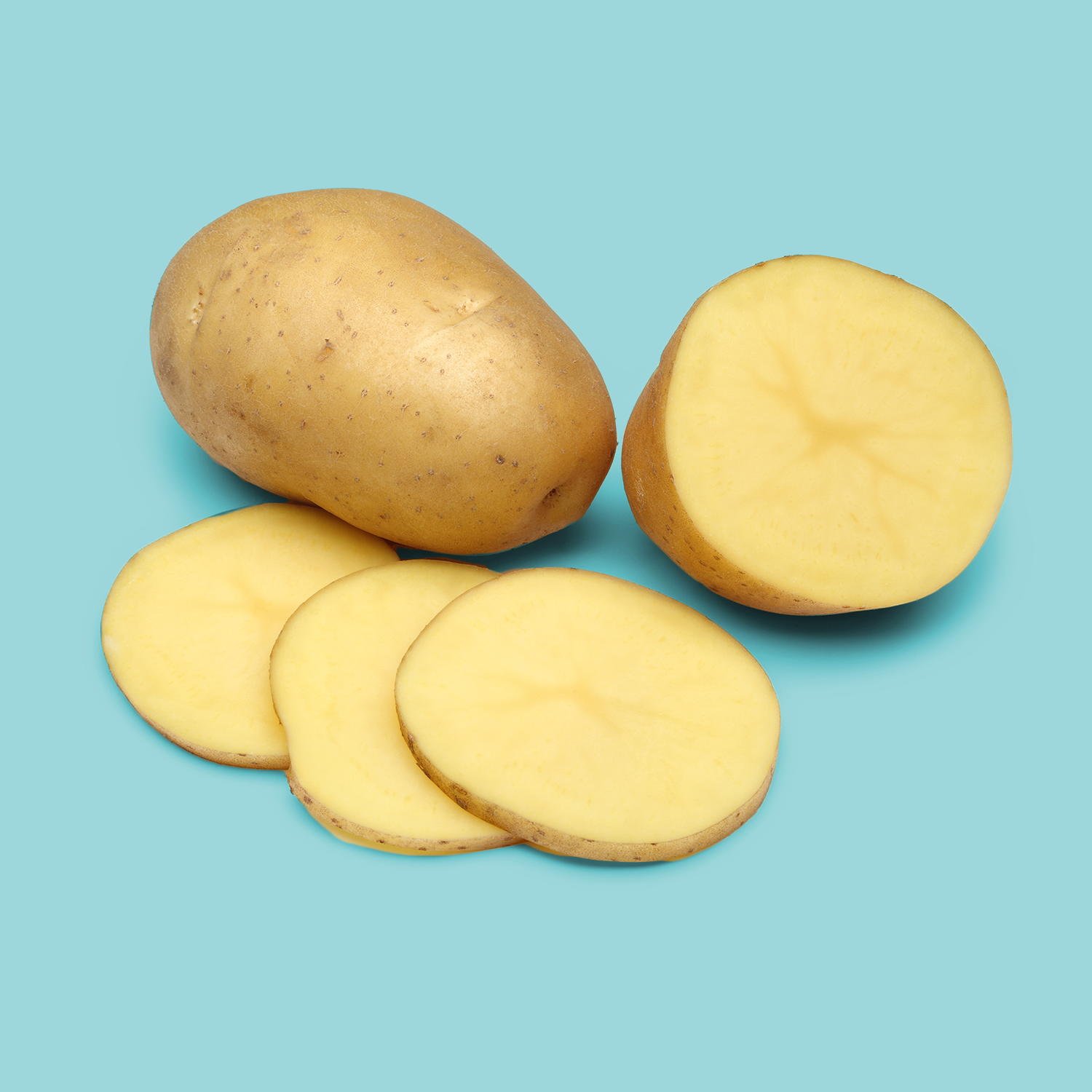 Yukon gold potato, Root vegetable, Potato, Food, Russet burbank potato, Vegetable, Tuber, Solanum, Produce, Plant, 