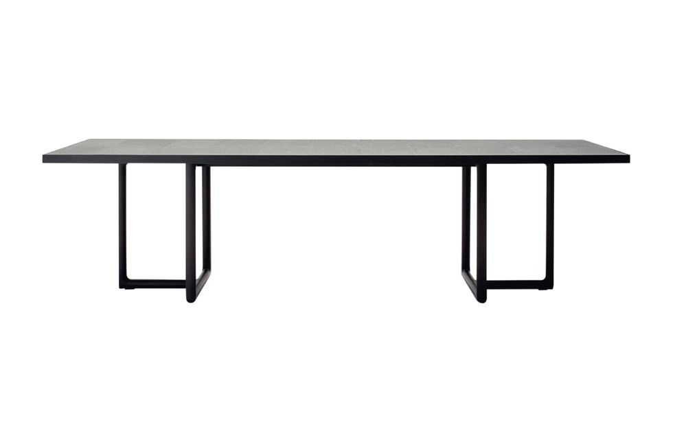 Furniture, Table, Outdoor table, Rectangle, Coffee table, Sofa tables, Desk, Line, Outdoor furniture, 