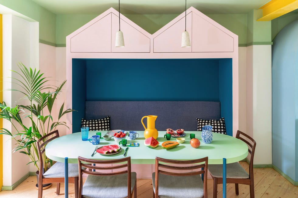 dining nook colourful