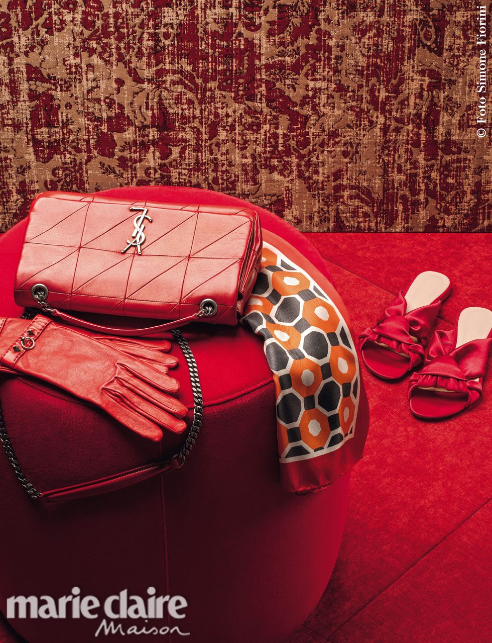 Red, Bag, Pink, Handbag, Maroon, Magenta, Fashion accessory, Design, Material property, 