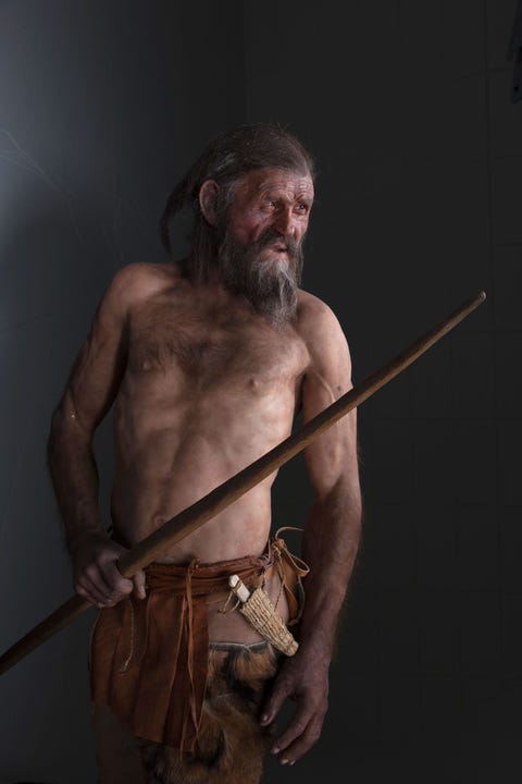 Een reconstructie van tzi die rond de veertig jaar oud moet zijn geweest