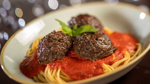 disney world vegan option plant based spaghetti and meatballs