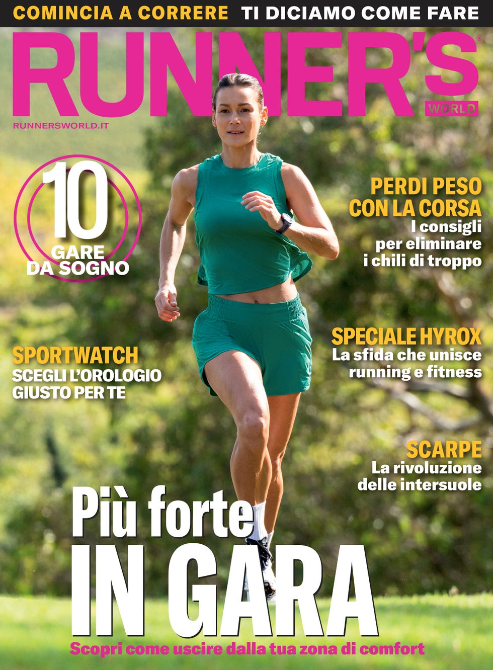 magazine cover featuring running and fitness topics