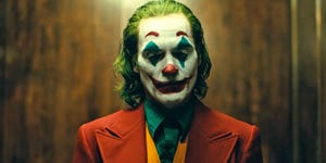Face, Clown, Joker, Nose, Performing arts, Head, Supervillain, Fictional character, Smile, Batman, 