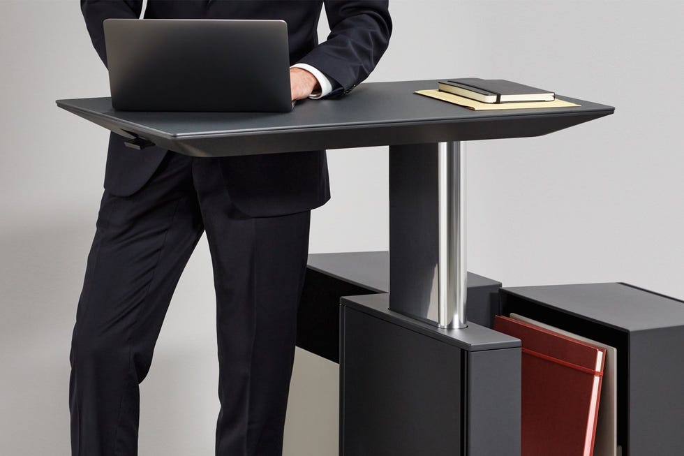 a man working at an office desk