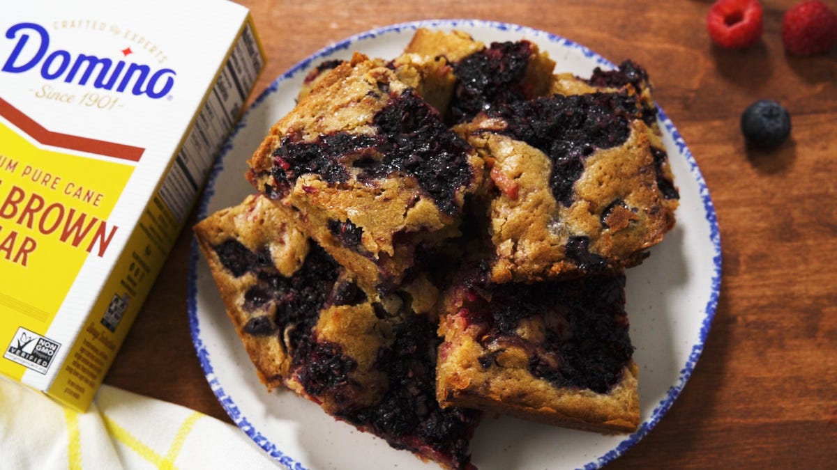 preview for These Triple Berry Blondies Are Bursting With Flavor