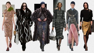 fashion runway displaying a variety of clothing styles and patterns