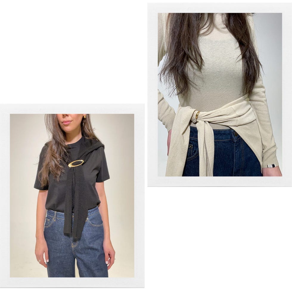 two outfits showcasing modern styling techniques