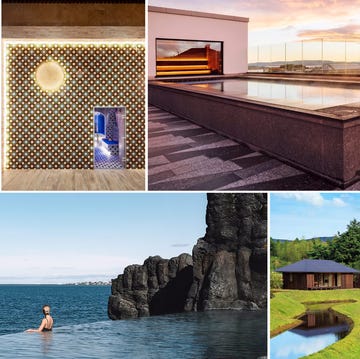 The World's Best Spas for Local Wellness Rituals a collage of spas both indoors and outdoors