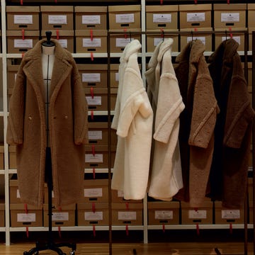 a group of clothes on a rack