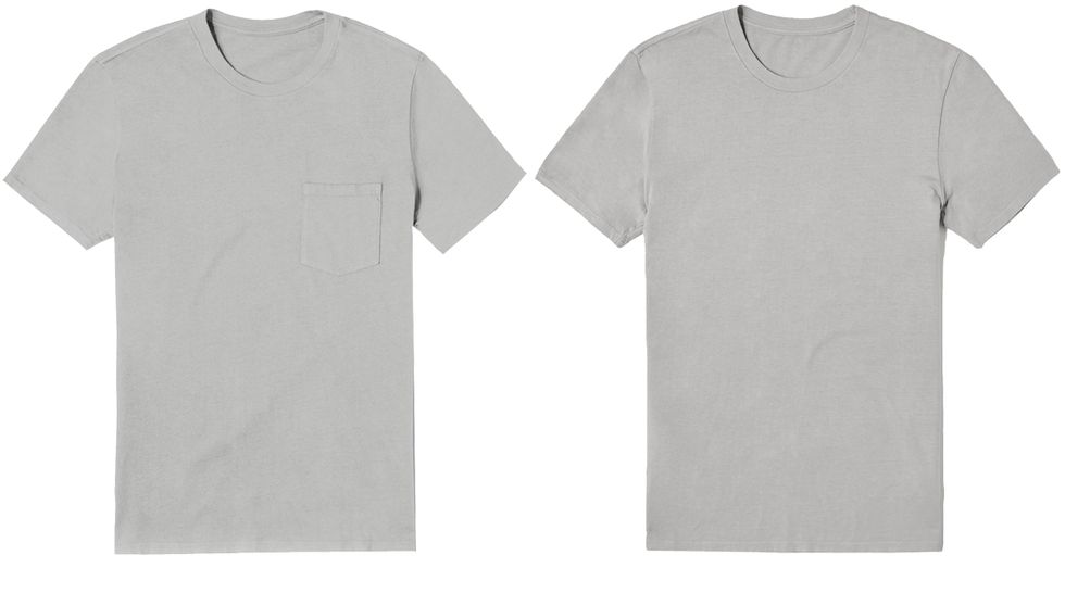 T-shirt, White, Clothing, Sleeve, Product, Neck, Top, Active shirt, Pattern, Pocket, 