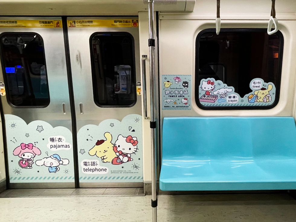 三麗鷗粉絲請進！台北捷運攜手三麗鷗跨界合作「夢幻彩繪列車、聯名限定商品」真的太可愛了