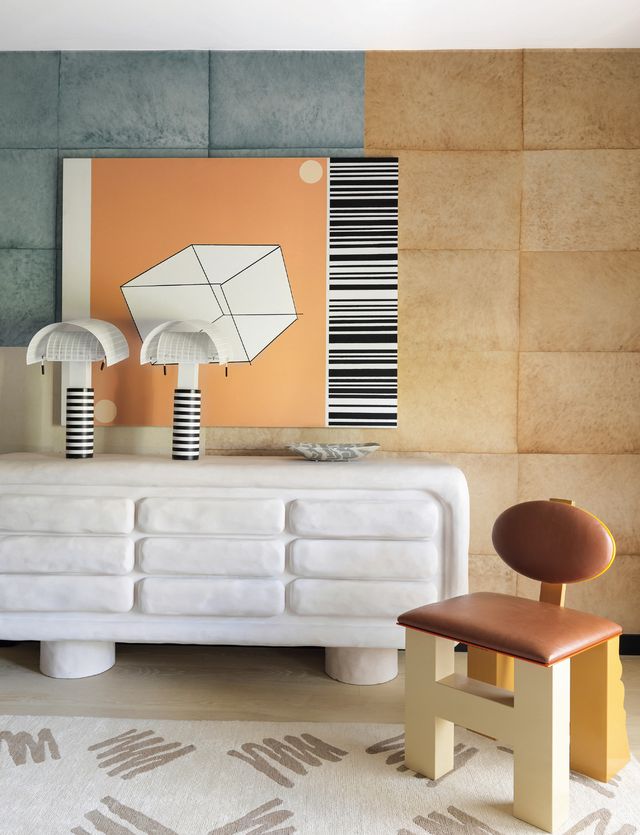 Furniture, Wall, Living room, Interior design, Room, Table, Floor, Coffee table, Tile, Wallpaper, 