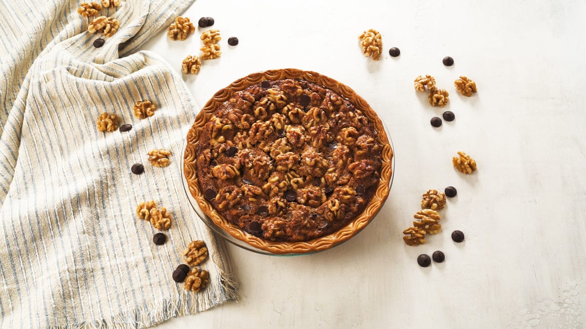 preview for Serve This Salted Chocolate Bourbon Walnut Pie At Your Next Party