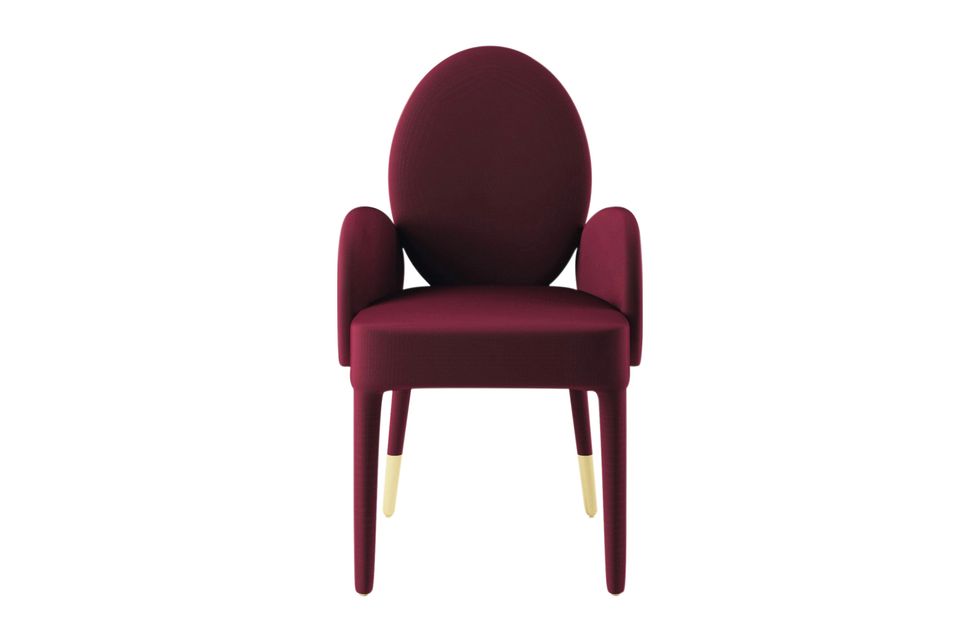 Chair, Furniture, Red, Violet, Line, Material property, Magenta, Auto part, Table, 