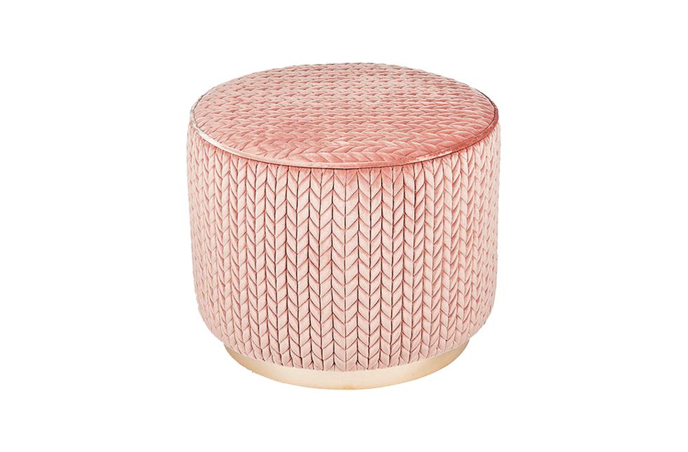 Pink, Stool, Beige, Table, Furniture, Cylinder, Ottoman, 