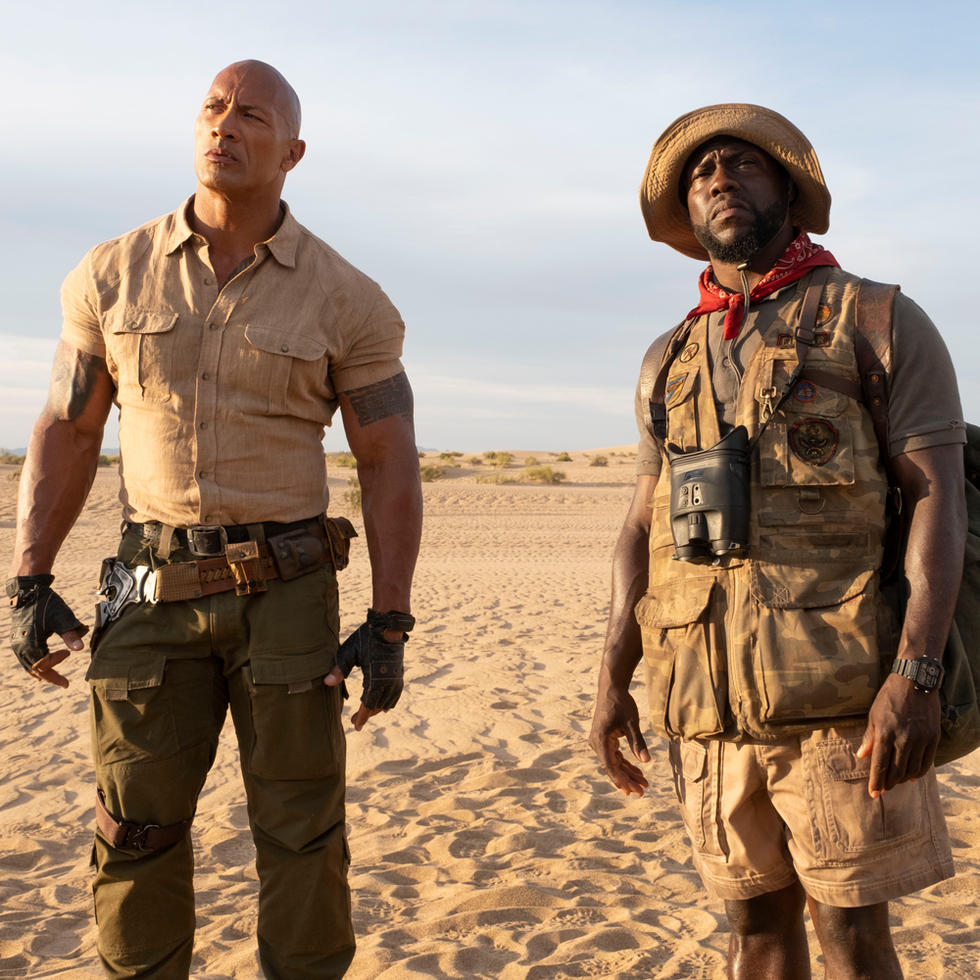 dwayne 'the rock' johnson and kevin hart in jumanji the next level