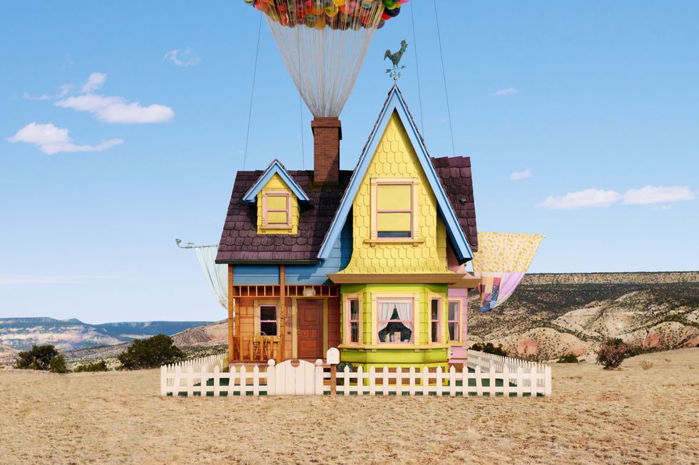 coloured house from film up