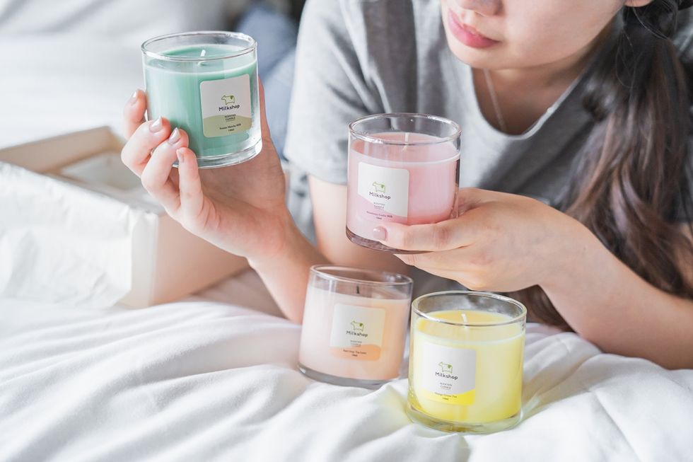 迷客夏 milkshop 聯手台灣原創香氛品牌 eye candle推出四款手作飲品香氛蠟燭