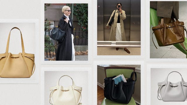 collection of fashionable handbags displayed in various settings