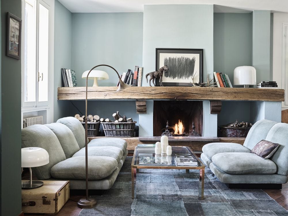 Muted tones have a soothing effect in this Italian home