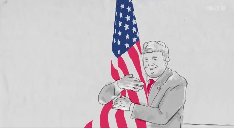 ドナルド・トランプの選挙動画の中にある、実に奇妙な場面