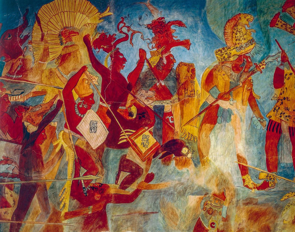 In de wetenschap was het een gangbaar idee dat de Mayas pas begonnen met totale oorlogen oftewel ernstig geweld waarbij steden werden verwoest nadat er concurrentie om voedsel ontstond na een serie van droge perioden die in de 9e eeuw nChr begonnen