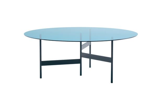 Furniture, Table, Coffee table, Turquoise, Outdoor table, Oval, Rectangle, End table, Material property, Kitchen & dining room table, 