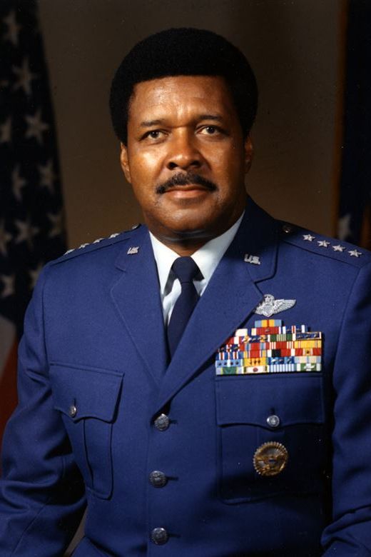 gen daniel "chappie" james jr was a tuskegee airmen who trained and served during world war ii, in 1975 became the first african american to achieve the grade of four star general