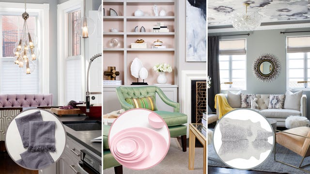 White, Room, Interior design, Furniture, Living room, Pink, Home, Wall, Building, Table, 