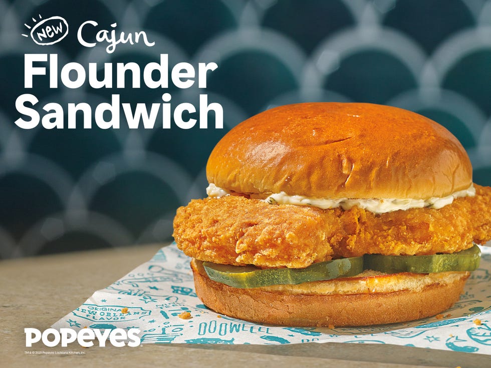 popeyes cajuna flounder sandwich
