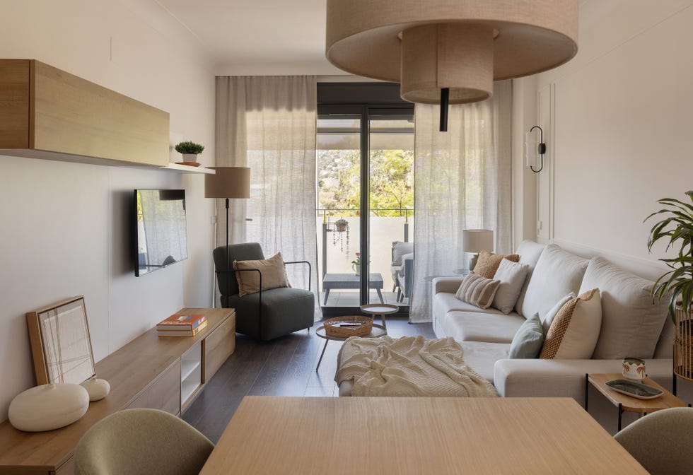 salón con acceso a la terraza