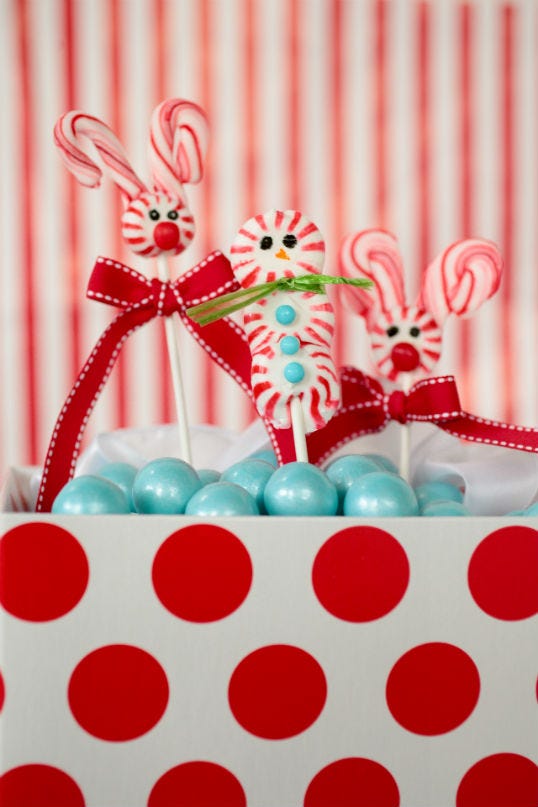 diy candy cane crafts   peppermint lollipops