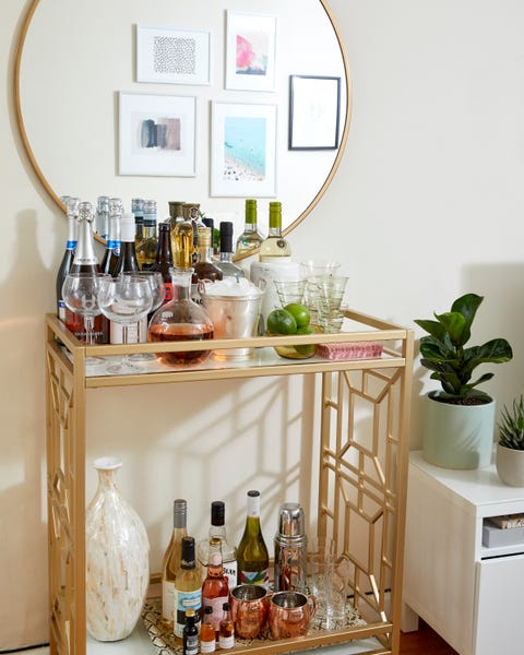 gold bar cart