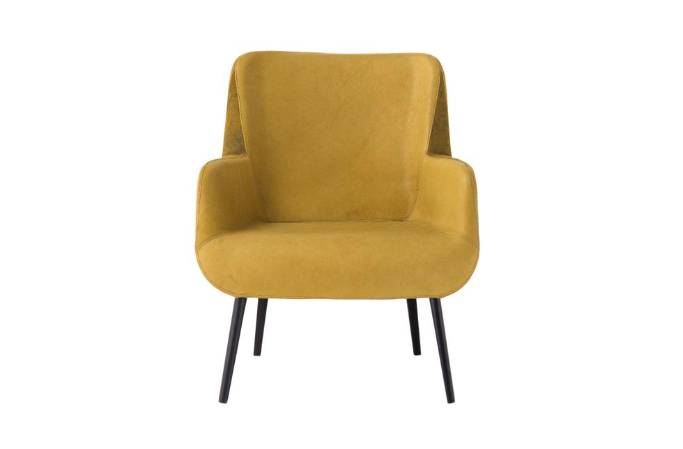 Chair, Furniture, Yellow, Beige, Armrest, Leather, 
