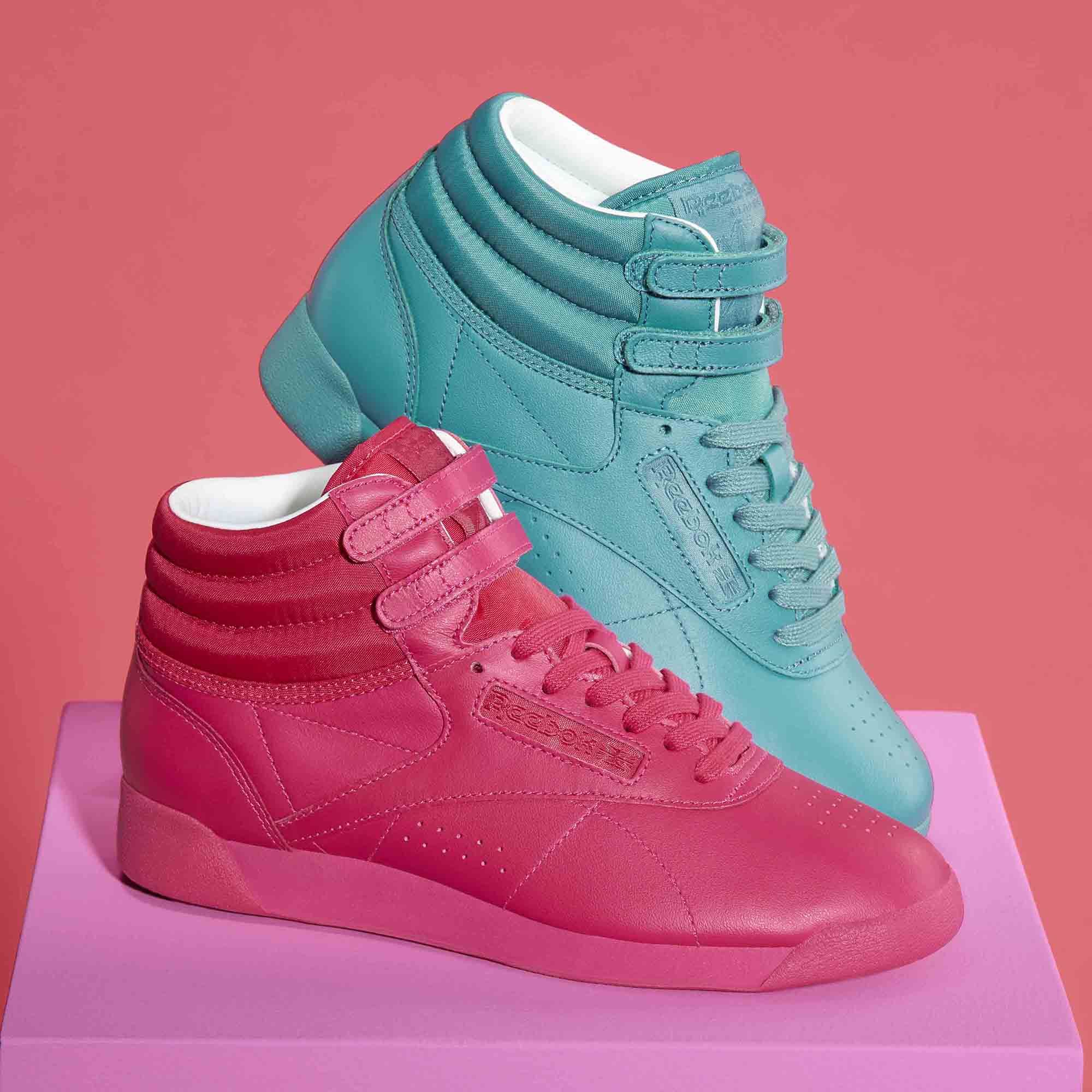 Reebok high tops 80s womens clearance pink