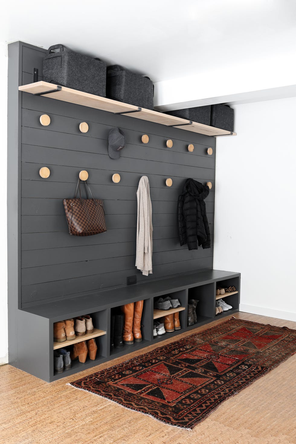 Furniture, Shelf, Room, Wall, Shelving, Interior design, House, Chest of drawers, Wood, Flooring, 