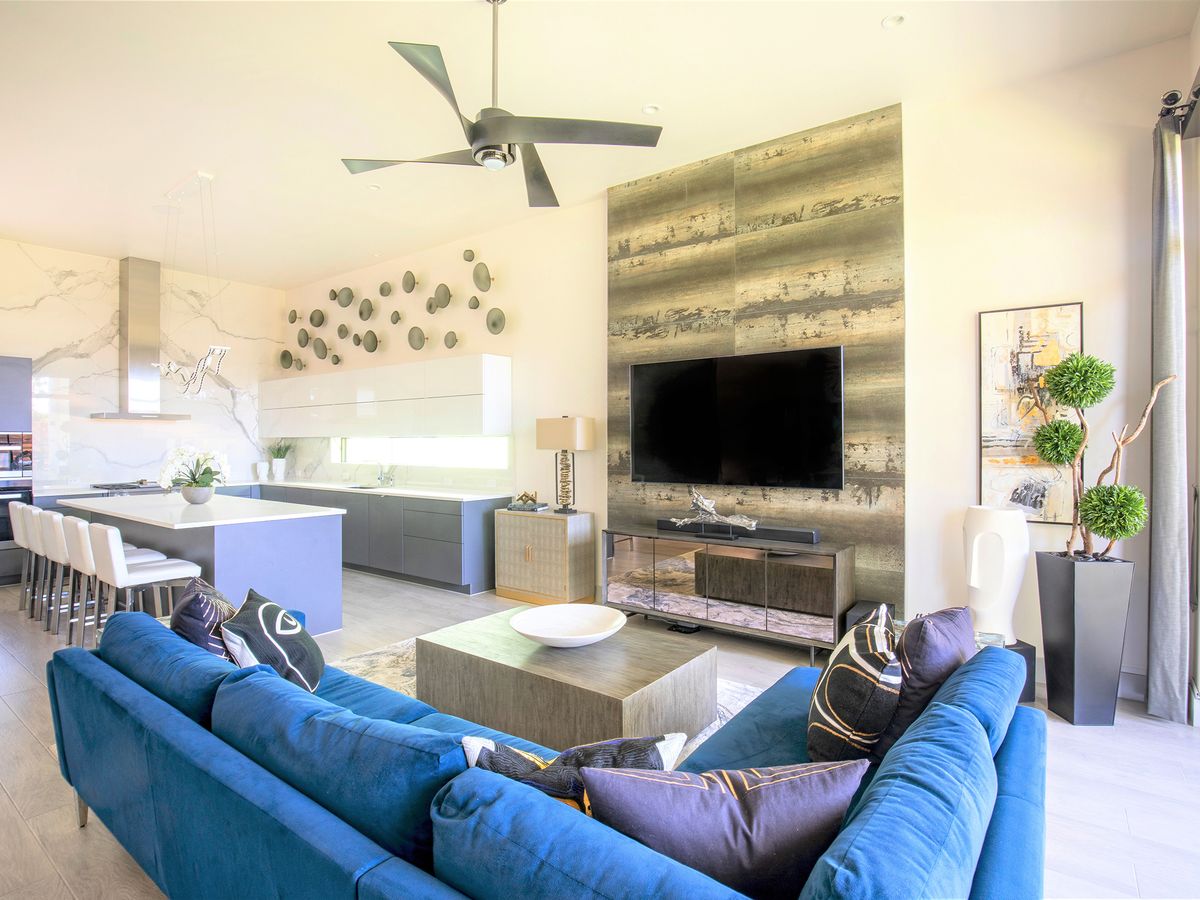 Solid wood fan-shaped corner shelf modern living room