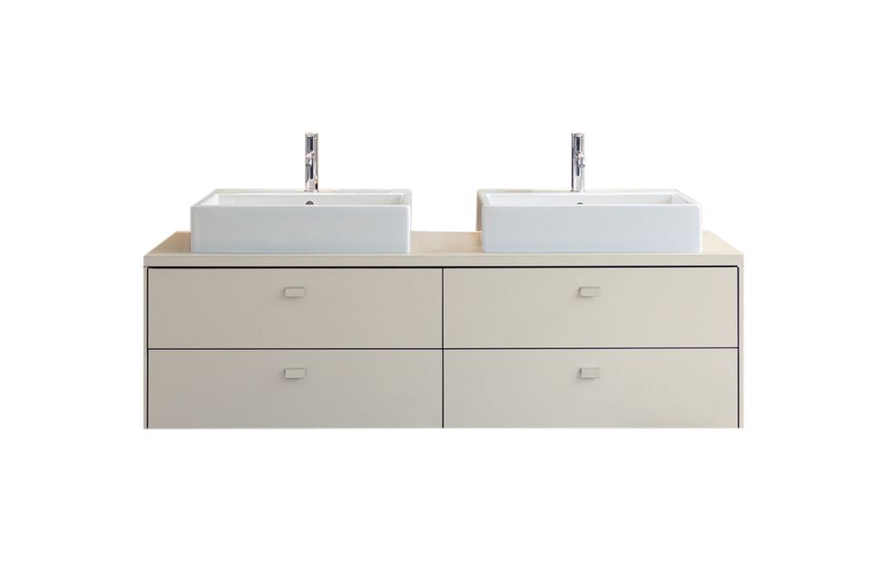 Sink, Drawer, Chest of drawers, Furniture, Bathroom sink, Room, Bathroom cabinet, Bathroom, Material property, Beige, 