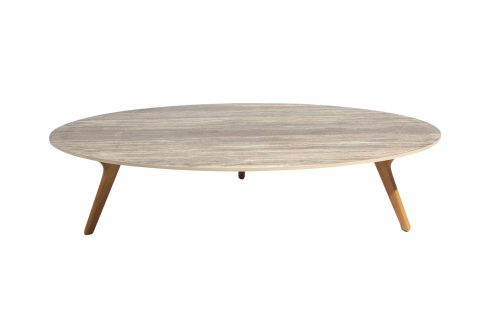 Furniture, Coffee table, Table, Outdoor table, Oval, Plywood, Wood, 