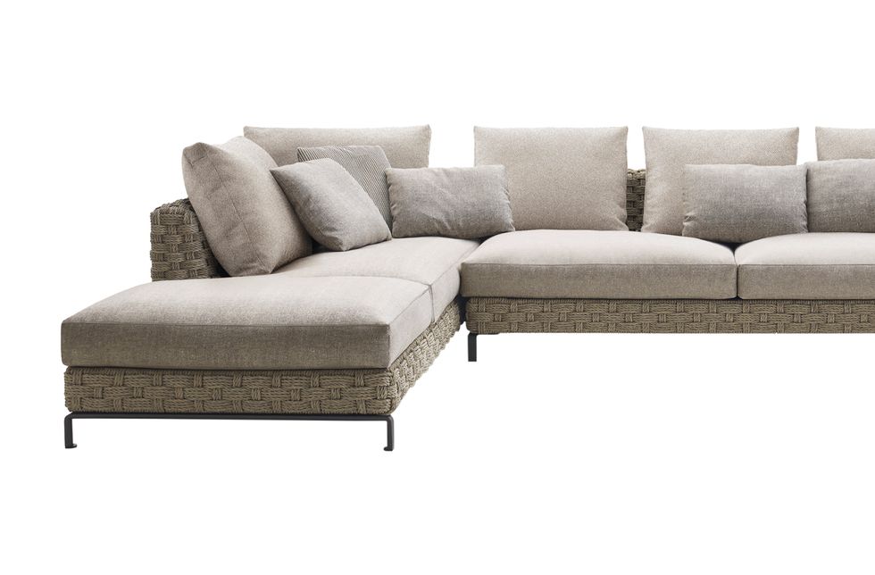 Furniture, Couch, Sofa bed, studio couch, Beige, Outdoor sofa, Outdoor furniture, Loveseat, Chair, Room, 