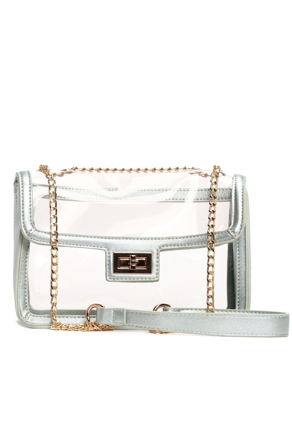 Bag, White, Handbag, Fashion accessory, Shoulder bag, Beige, Leather, Silver, Chain, Rectangle, 