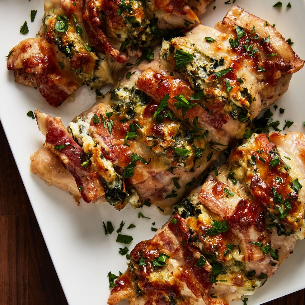 bacon and spinach stuffed chicken