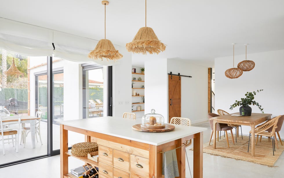 cocina abierta con isla central