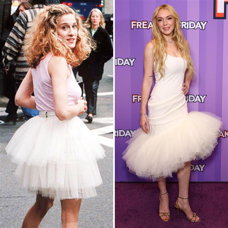 Lindsay Lohan Gives New Life to Carrie Bradshaw's Famed Tutu